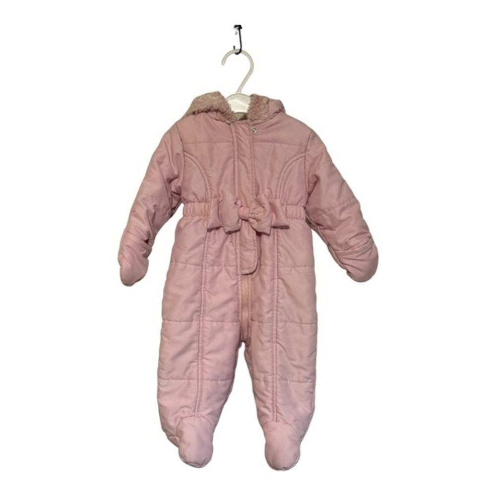 First Impressions Infant Pink Hooded Snowsuit Size 6-9 Months